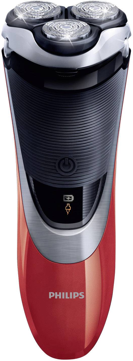 Philips PowerTouch Pro PT925/80 Rotationsrasierer Schwarz, Silber, Rot
