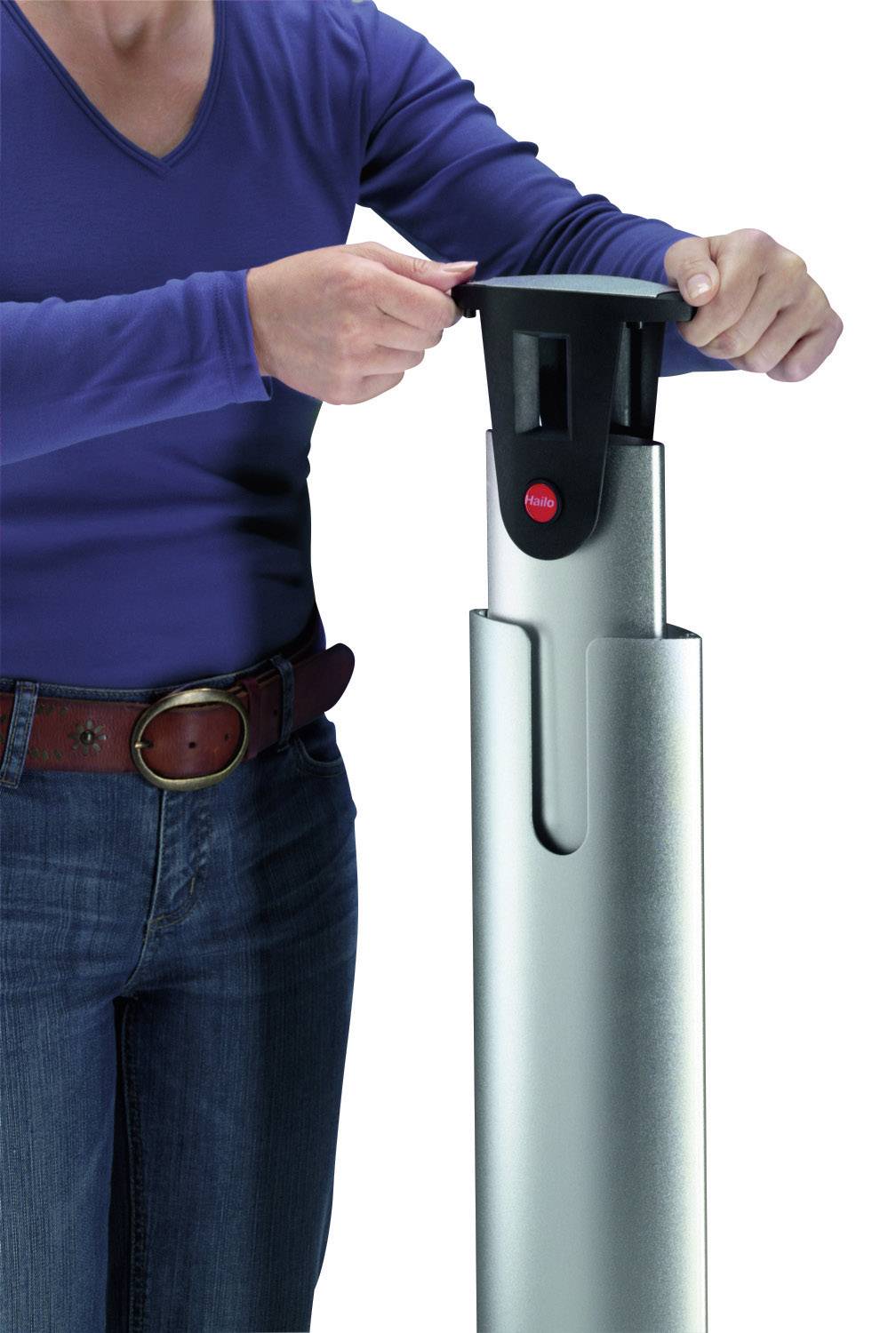 Hailo Aschenbecher 1l ProfiLine Slim XS (Ø x H) 330mm x 1080mm Aluminium (matt) 1St.