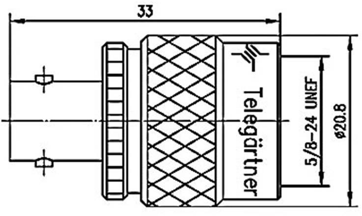 Telegärtner J01008C0825 J01008C0825 BNC-Adapter BNC-Buchse - N-Stecker 1 St.