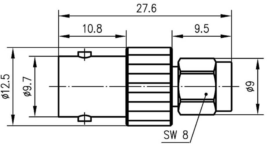 Telegärtner 100023643 100023643 BNC-Adapter BNC-Buchse - SMA-Stecker 1St.