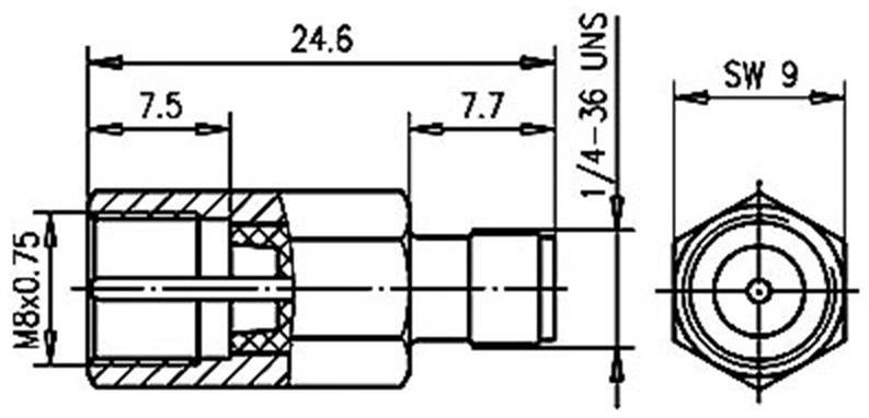 Telegärtner 100025659 100025659 BNC-Adapter FME-Stecker - SMA-Buchse 1St.