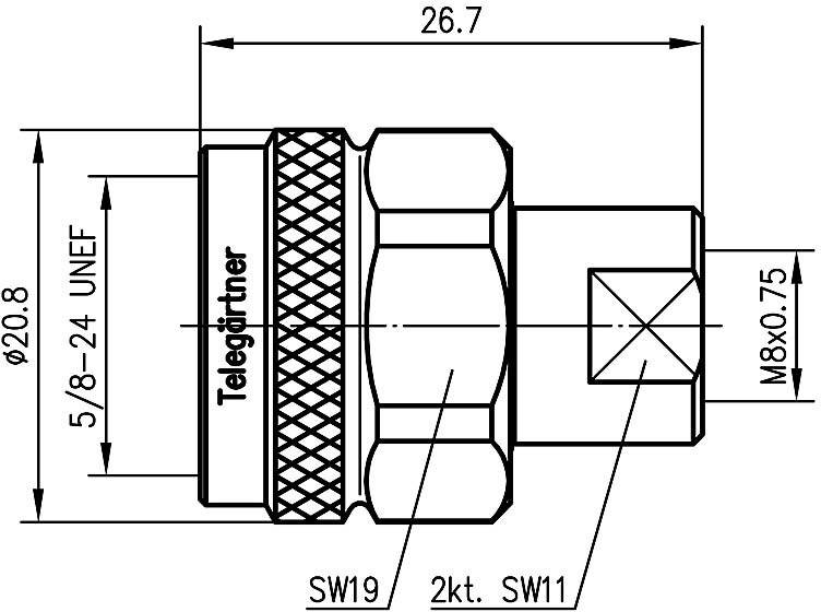 Telegärtner 100024187 100024187 N-Adapter N-Stecker - FME-Stecker 1 St.