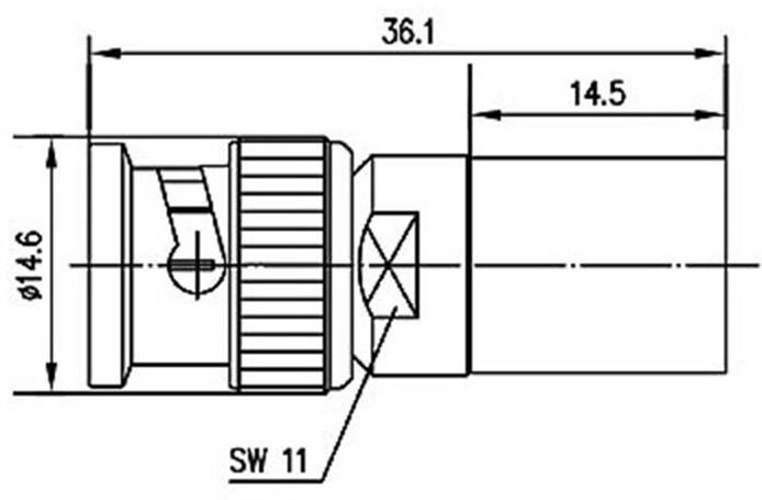 Telegärtner 100023319 100023319 BNC-Steckverbinder Stecker, gerade 50Ω 1St.