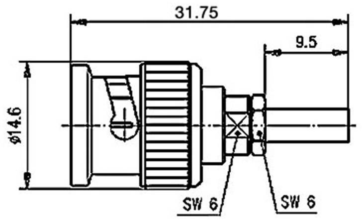 Telegärtner 100023342 100023342 BNC-Steckverbinder Stecker, gerade 50Ω 1St.