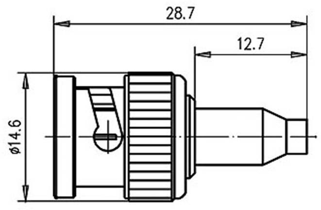 Telegärtner 100023460 100023460 BNC-Steckverbinder Stecker, gerade 75Ω 1St.