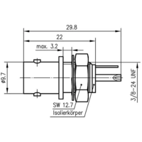 Telegärtner 100023370 100023370 BNC-Steckverbinder Buchse, Einbau vertikal 50 Ω 1 St. Telegärtner 100023370 100023370 BNC-Steckverbinder Buchse, Einbau vertikal 50 Ω 1 St.