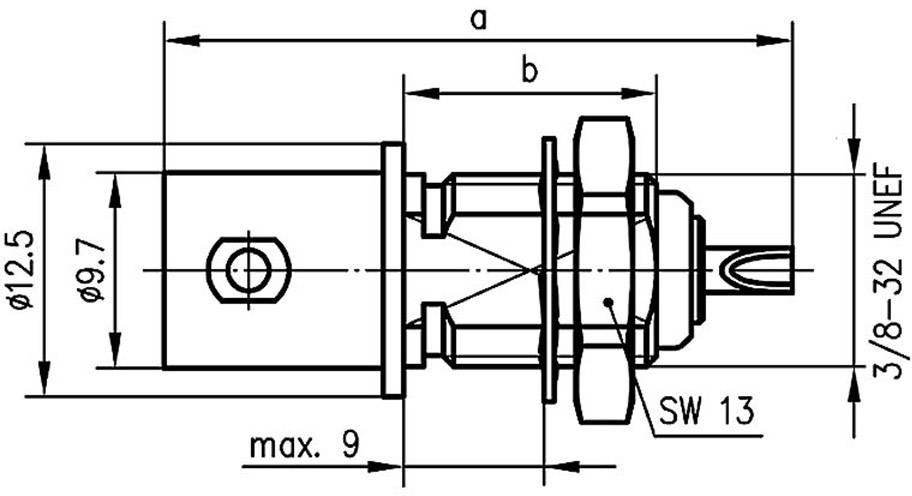 Telegärtner 100027477 100027477 BNC-Steckverbinder Buchse, Einbau vertikal 50Ω 1St.