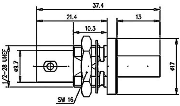 Telegärtner 100027467 100027467 BNC-Steckverbinder Buchse, Einbau 50Ω 1St.