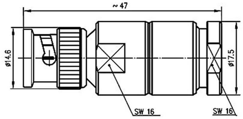 Telegärtner 100023344 100023344 BNC-Steckverbinder Stecker, gerade 50Ω 1St.