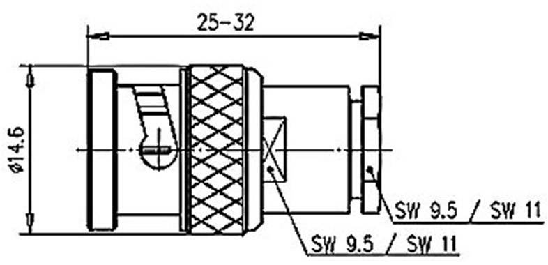 Telegärtner 100023495 100023495 BNC-Steckverbinder Stecker, gerade 75Ω 1St.