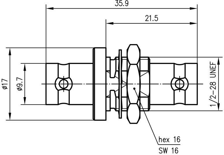Telegärtner 100027522 100027522 BNC-Durchführung BNC-Buchse - BNC-Buchse 1St.