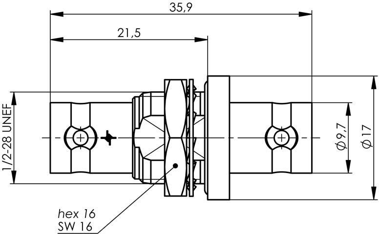 Telegärtner 100027521 100027521 BNC-Durchführung BNC-Buchse - BNC-Buchse 1St.