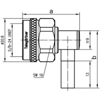 Telegärtner 100023895 100023895 N-Steckverbinder Stecker, gewinkelt 50Ω 1St. Telegärtner 100023895 100023895 N-Steckverbinder Stecker, gewinkelt 50Ω 1St.
