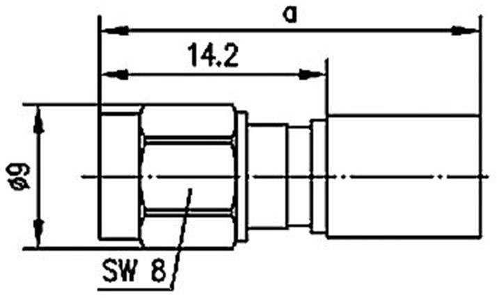Telegärtner 100024659 100024659 R-SMA-Steckverbinder Stecker, gerade 50Ω 1St.