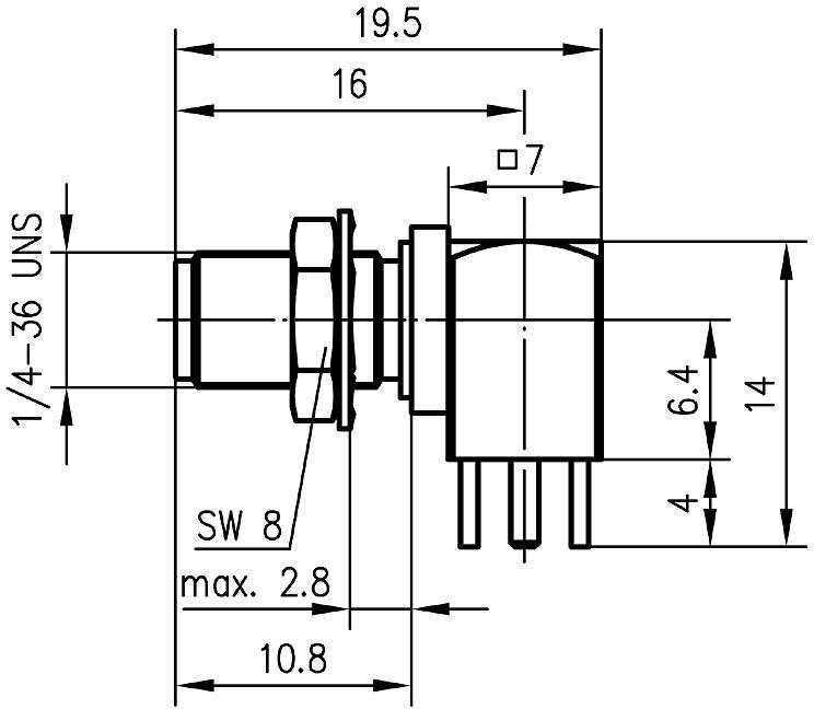 Telegärtner 100027652 100027652 SMA-Steckverbinder Buchse, Einbau horizontal 50Ω 1St.