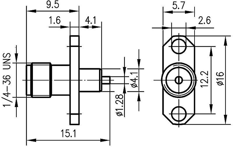 Telegärtner 100024703 100024703 SMA-Steckverbinder Buchse, Einbau 50 Ω 1 St.