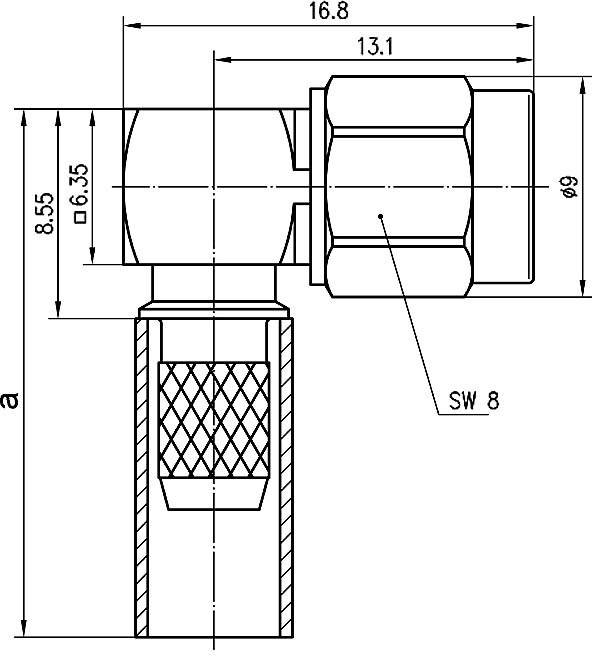 Telegärtner 100027638 100027638 SMA-Steckverbinder Stecker, gewinkelt 50Ω 1St.