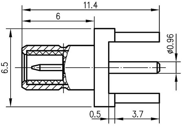Telegärtner 100024844 100024844 SMB-Steckverbinder Stecker, Einbau vertikal 50Ω 1St.