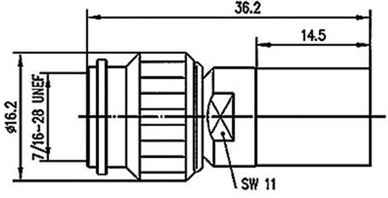 Telegärtner 100023714 100023714 TNC-Steckverbinder Stecker, gerade 50Ω 1St.