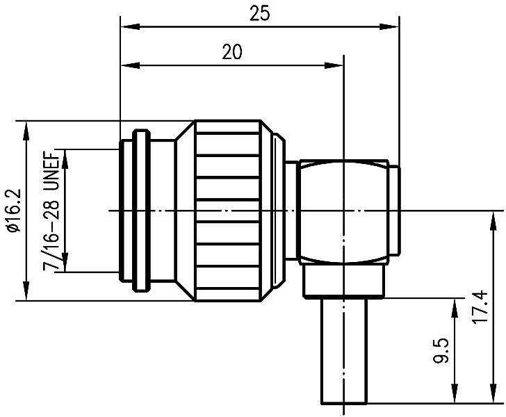 Telegärtner 100023737 100023737 TNC-Steckverbinder Stecker, gewinkelt 50Ω 1St.