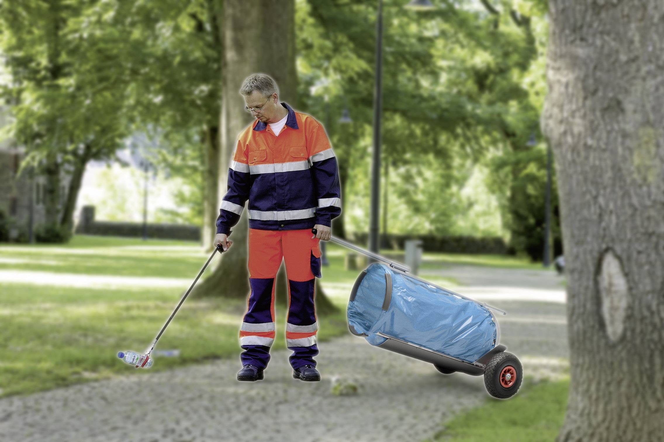 Abfallsammler Müll Caddy fahrbar