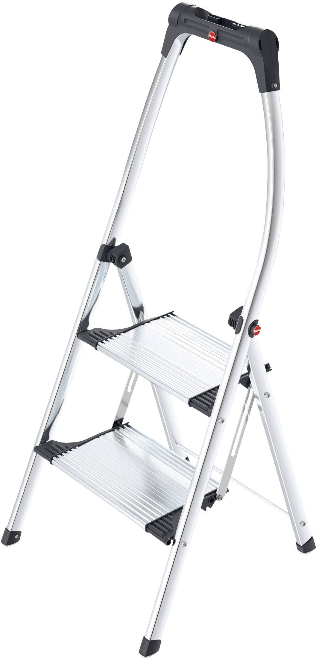 Hailo K100 TopLine 4302-301 Aluminium Klapptritt klappbar Arbeitshöhe (max.): 2.25m Silber, Schwarz 5.2kg