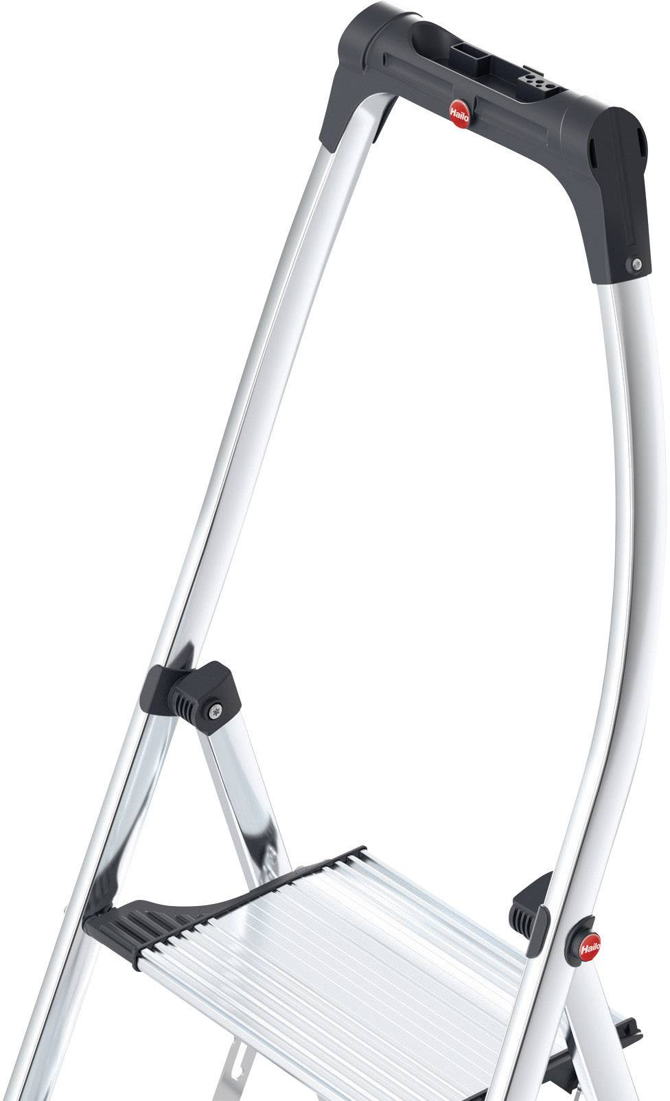 Hailo K100 TopLine 4303-301 Aluminium Klapptritt klappbar Arbeitshöhe (max.): 2.50m Silber, Schwarz 7.3kg