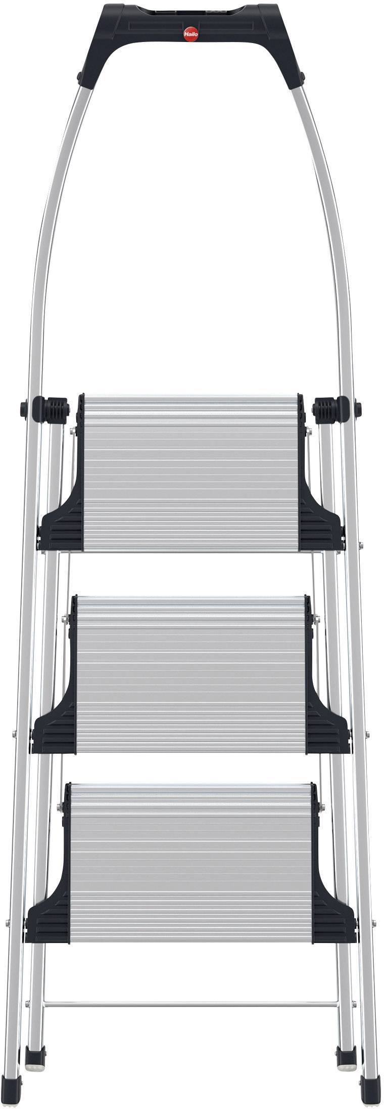 Hailo K100 TopLine 4303-301 Aluminium Klapptritt klappbar Arbeitshöhe (max.): 2.50m Silber, Schwarz 7.3kg