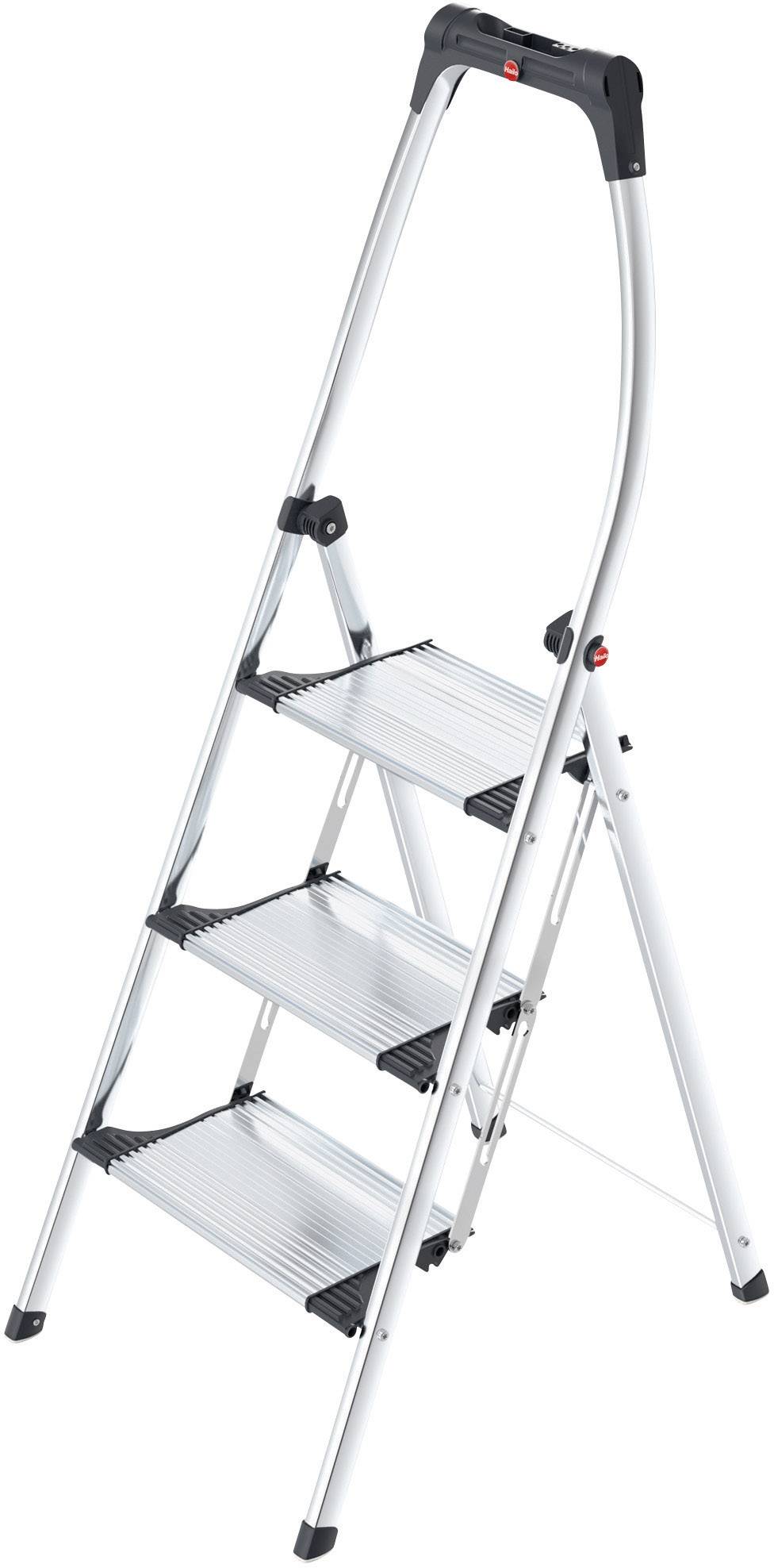 Hailo K100 TopLine 4303-301 Aluminium Klapptritt klappbar Arbeitshöhe (max.): 2.50 m Silber, Schwarz 7.3 kg