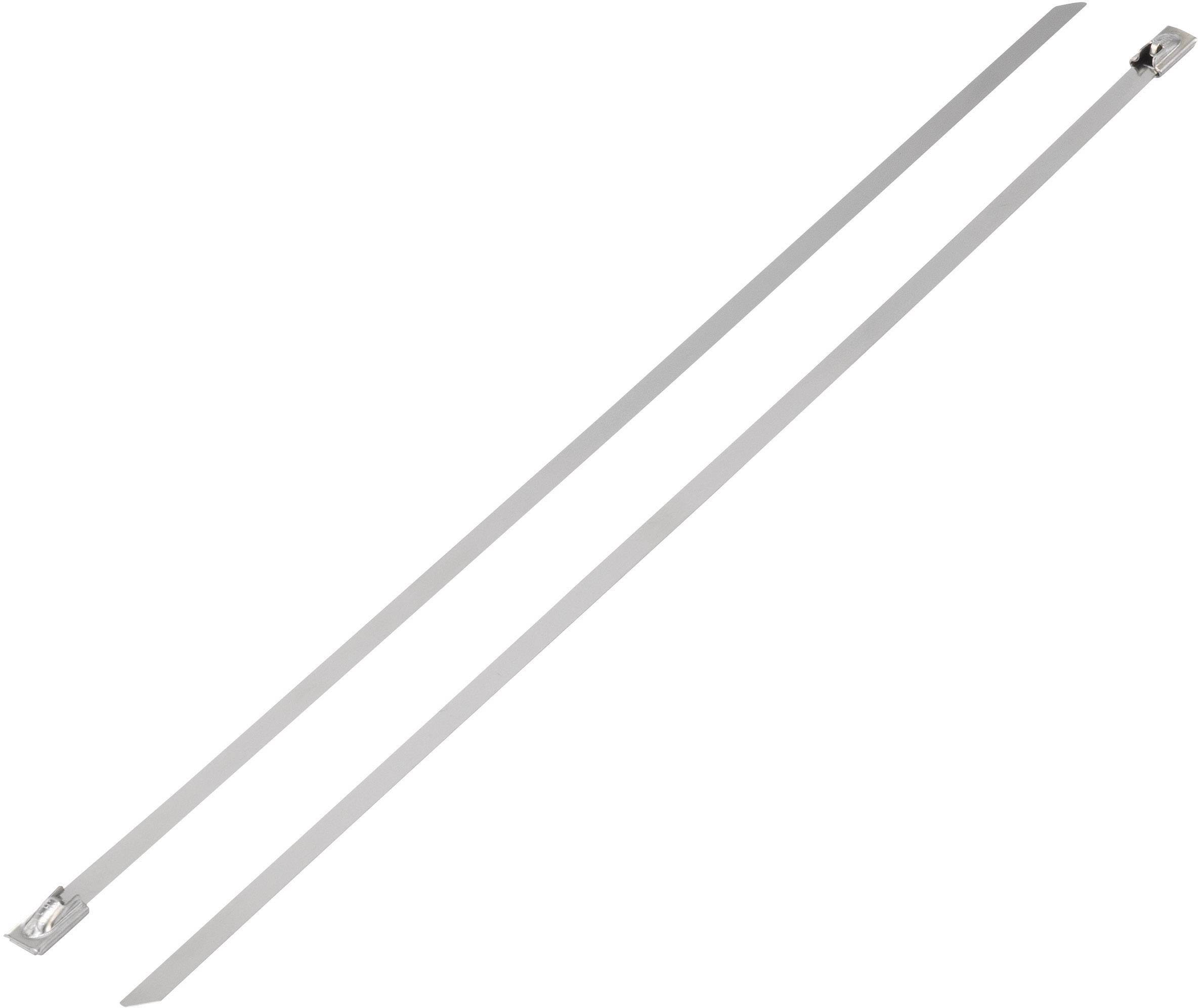 TRU Components 1592753 TC-BST-300L203 Kabelbinder 300mm 7.90mm Silber