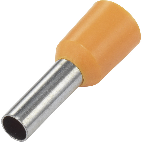 TRU COMPONENTS 1091294 Aderendhülse 4mm² Teilisoliert Orange 100St.