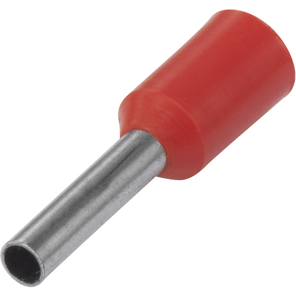 TRU Components 1091298 Aderendhülse 10mm² Teilisoliert Rot 100St.
