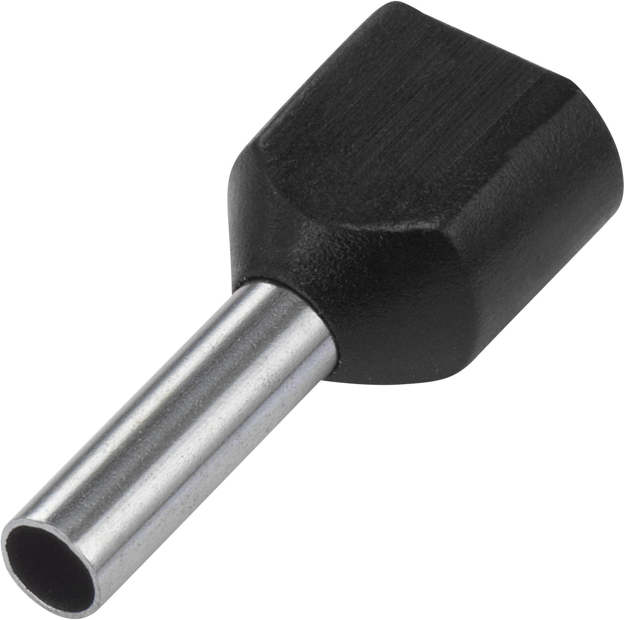 Schwarzer Adapter mit Metallstift, geeignet für Elektronikverbindungen, auf weißem Hintergrund.