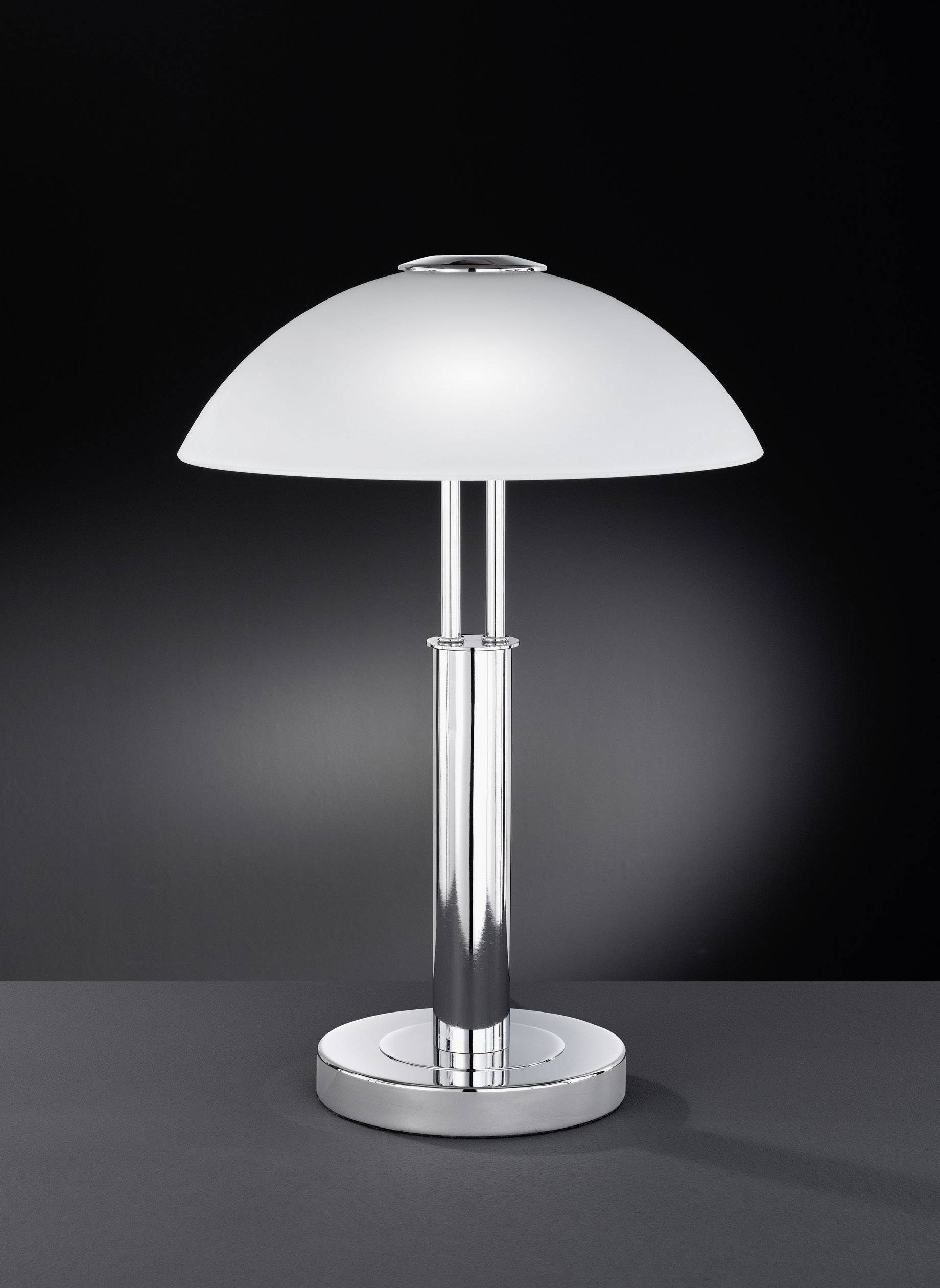 WOFI Prescot 8747.02.01.0000 Tischlampe Halogen, Energiesparlampe E14 80 W Chrom