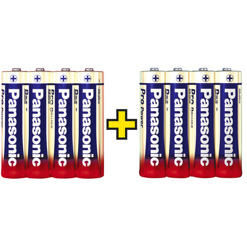 Panasonic Pro Power 4+4 Mignon (AA)-Batterie Alkali-Mangan 1.5 V 8 St.
