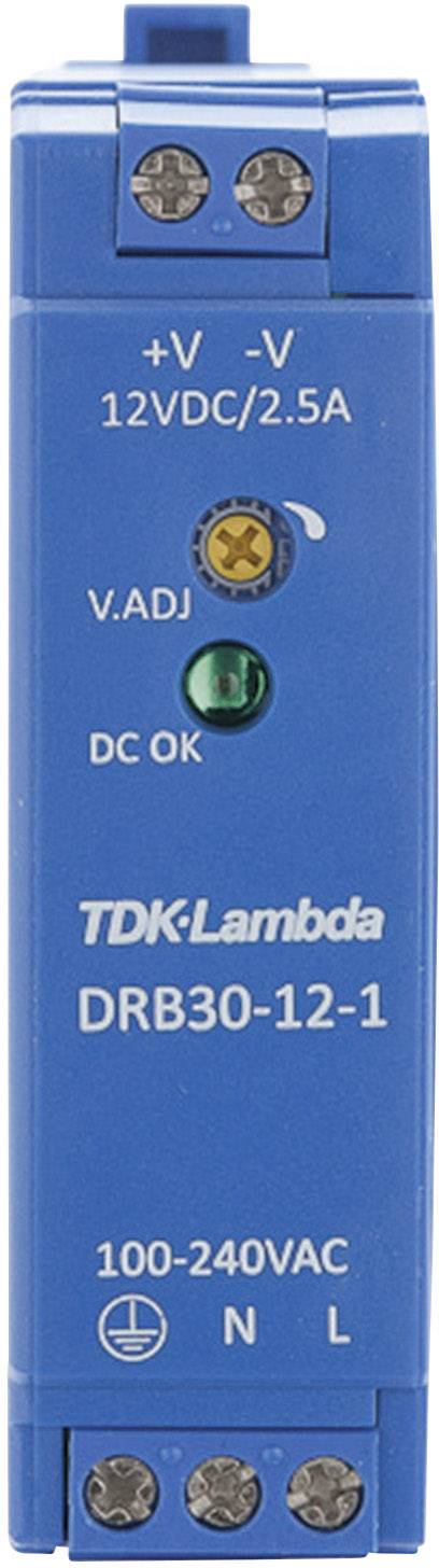 TDK-Lambda DRB30-12-1 Hutschienen-Netzteil (DIN-Rail) 12 V/DC 2.5 A 30 W Anzahl Ausgänge:1 x Inhalt
