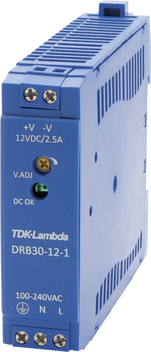 TDK-Lambda DRB30-12-1 Hutschienen-Netzteil (DIN-Rail) 12 V/DC 2.5A 30W Anzahl Ausgänge:1 x Inhalt 1St.