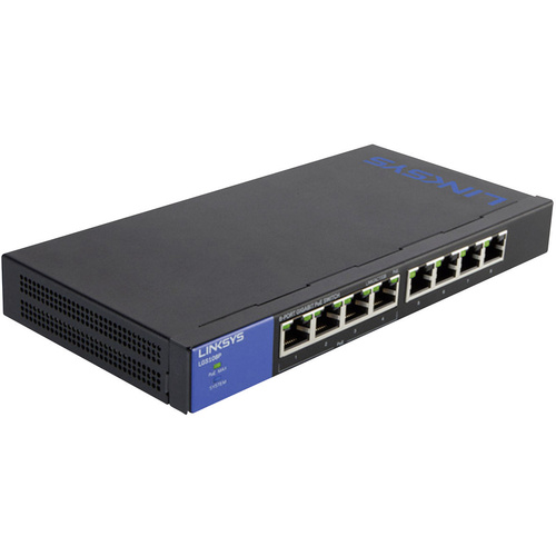 Linksys LGS108P Netzwerk Switch 8 Port 1 GBit/s PoE-Funktion