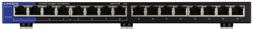 Linksys LGS116P Netzwerk Switch 16 Port 1 GBit/s PoE-Funktion