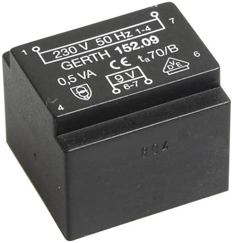 Gerth PT202401 Printtransformator 1 x 230V 1 x 24 V/AC 0.50 VA 20mA