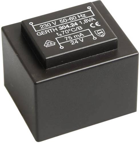 Gerth PT301202 PCB Transformer 1x230V 2x6V AC 1.80 VA 150mA