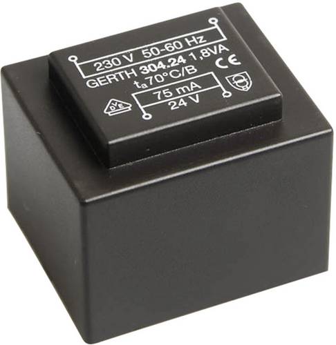 Gerth PT303602 PCB Mount Transformer 1x230V 2x18V AC 1.80VA 50mA