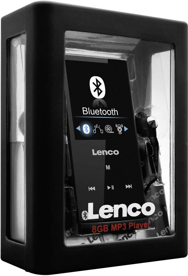 Lenco Xemio-760 BT MP3-Player, MP4-Player 8 GB Schwarz Bluetooth®, Schrittzähler, eBook-Funktion