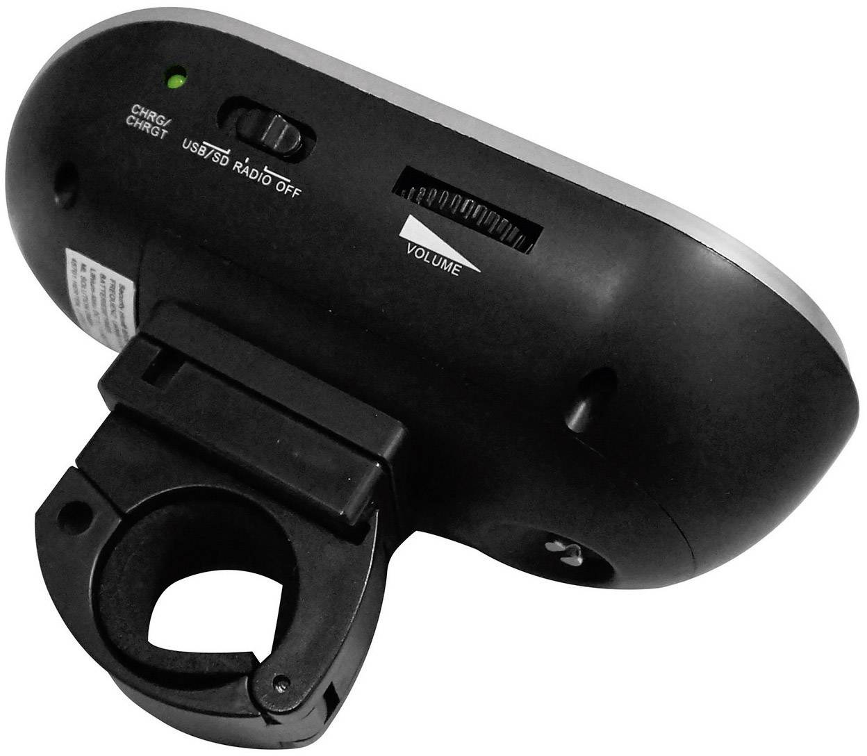 Security Plus BR28 MP3/USB Fahrradradio Schwarz, Silber