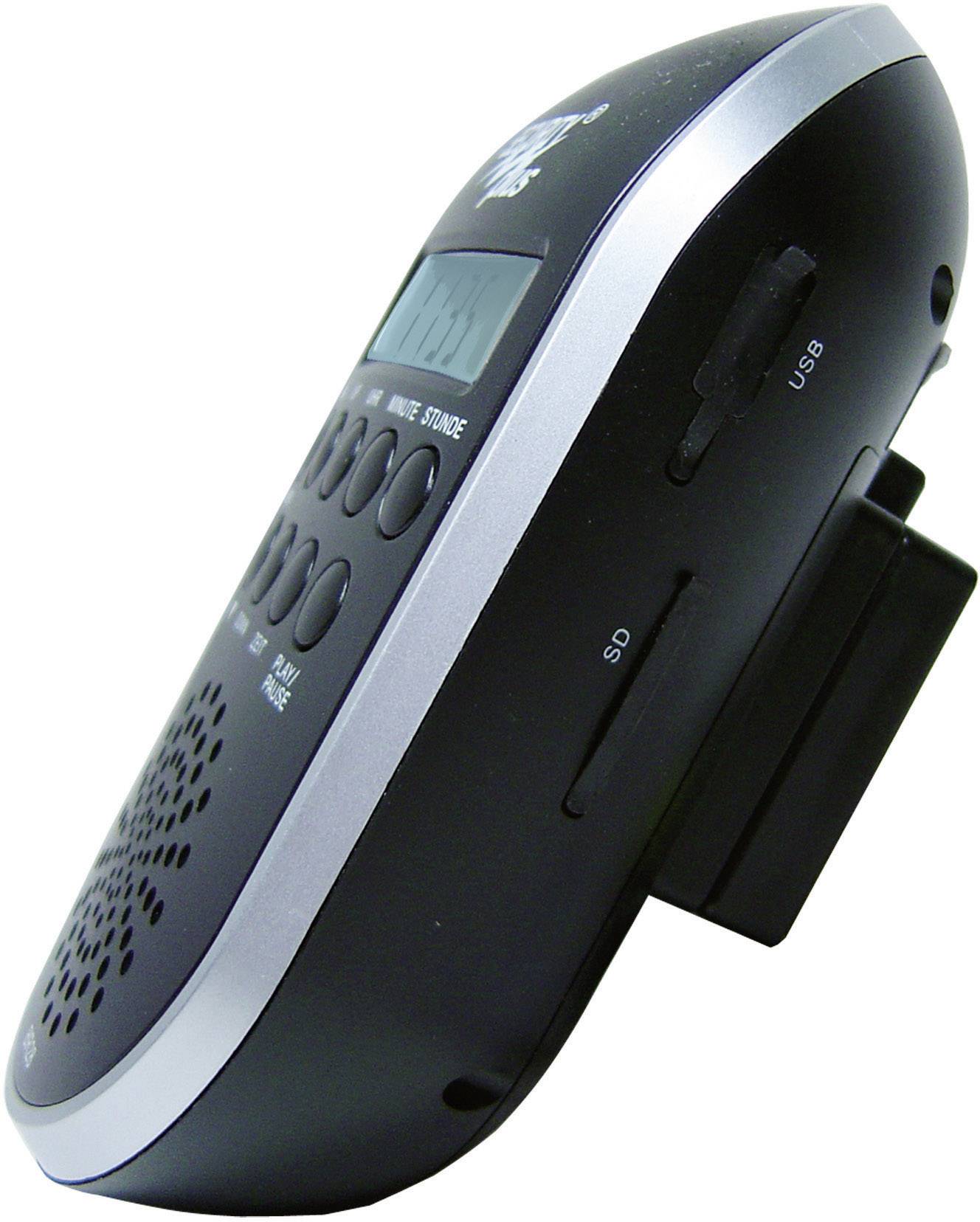 Security Plus BR28 MP3/USB Fahrradradio Schwarz, Silber