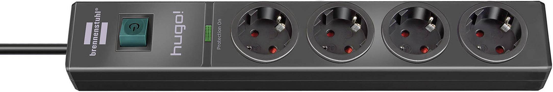Brennenstuhl 1150610314 Überspannungsschutz-Steckdosenleiste 4fach Schwarz Schutzkontakt 1 St.