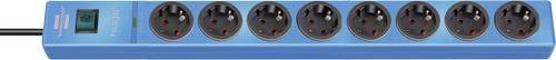 1150610388 Überspannungsschutz-Steckdosenleiste 8fach Blau Schutzkontakt 1St.