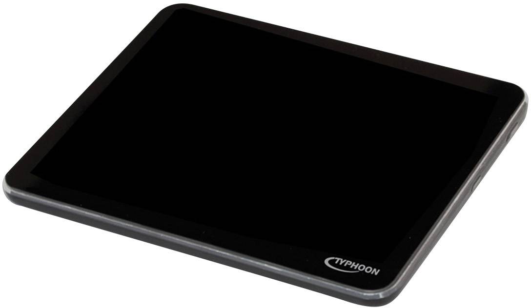 Typhoon SmartRemote Funk Tastatur QWERTZ Schwarz Integriertes Touchpad, Beleuchtet