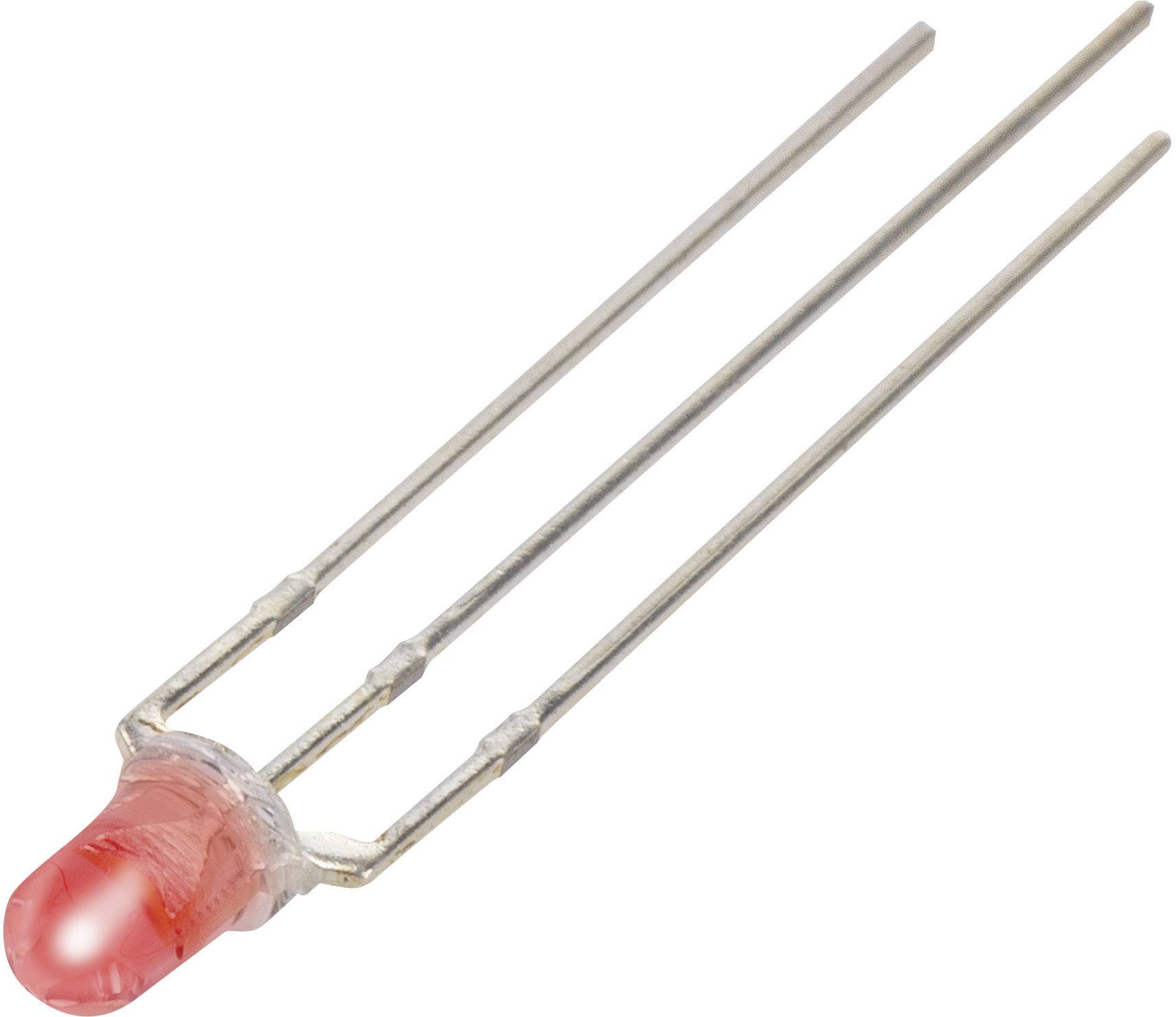 TRU COMPONENTS YBR-30FRW00-C LED bedrahtet Rot, Weiß Rund 3 mm 1000 mcd, 5040 mcd 34 °, 43 ° 20 mA