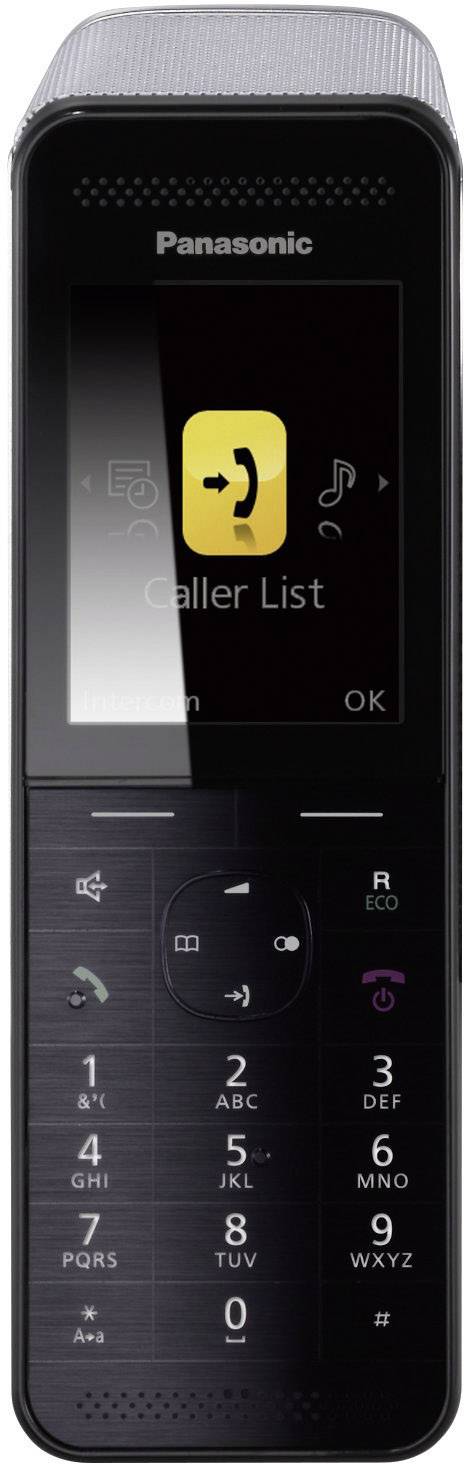 Panasonic KX-PRWA10 DECT Mobilteil Schwarz, Edelstahl
